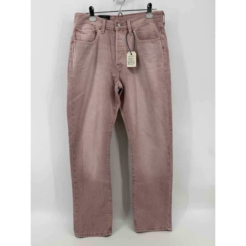 Levi's 501  Button Fly Jeans Women's 30 x 30 Pink Light Wash Denim NWT